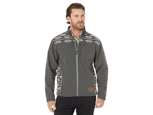 Ariat Vernon 2.0 Chimayo Softshell Jacket (Charcoal) Men's Clothing Product Image