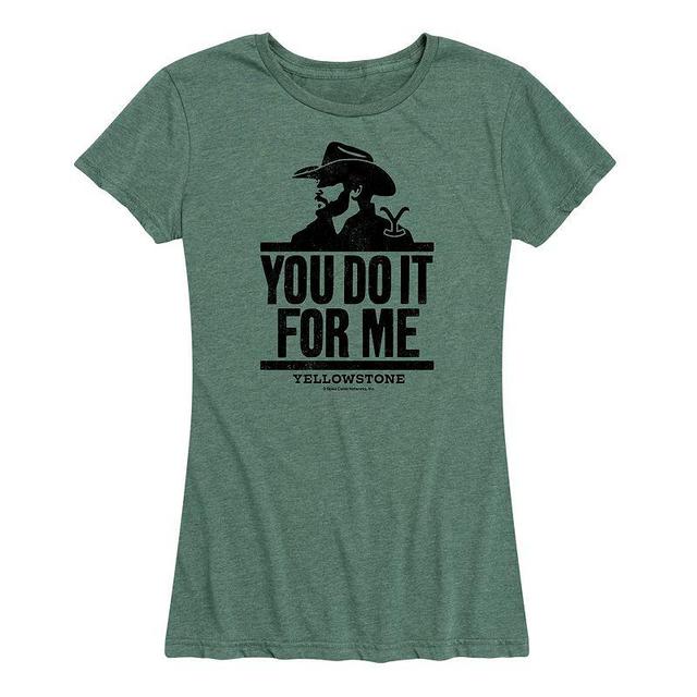 Womens Yellowstone You Do It For Me Graphic Tee Grey Green Product Image