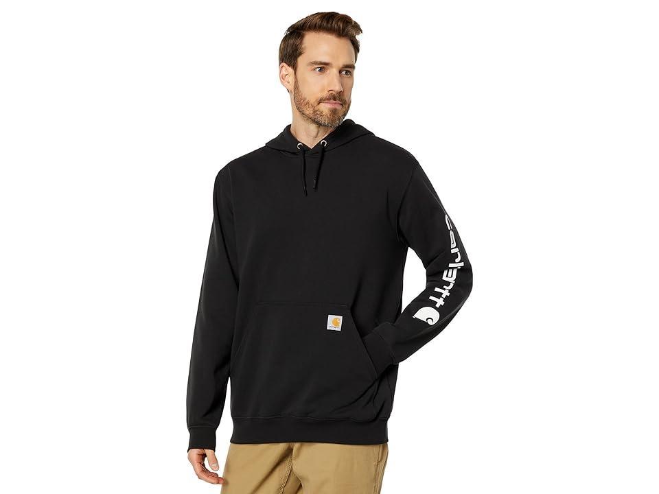 Carhartt Big Tall Midweight Signature Sleeve Logo Hooded Sweatshirt Men's Sweatshirt Product Image