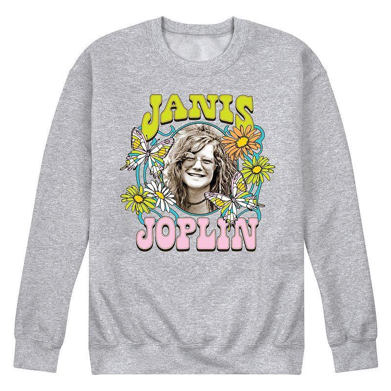 Mens Janis Joplin Butterfly Flowers Sweatshirt Product Image