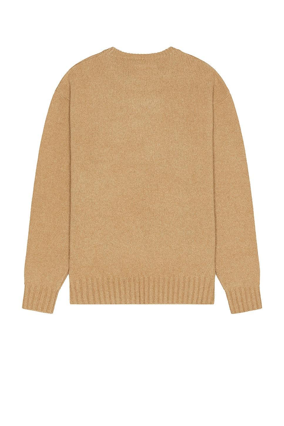 WACKO MARIA Classic Crew Neck Sweater in Beige - Brown. Size S (also in L, M, XL/1X). Product Image