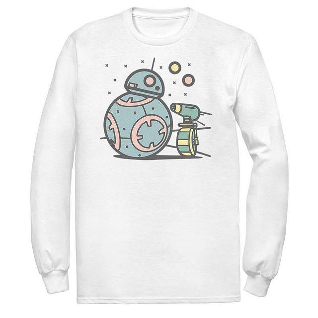 Mens Star Wars The Rise of Skywalker Droid Cuties Long Sleeve Graphic Tee White Product Image