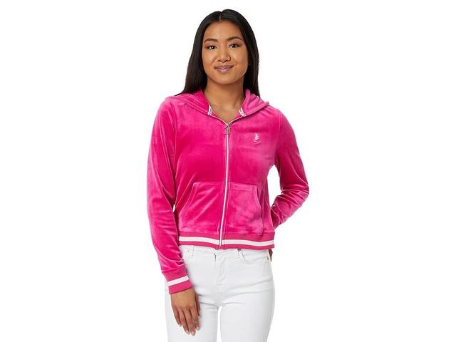 Juicy Couture Womens Heritage Rib Trim Hoodie With Contrast Rib Product Image