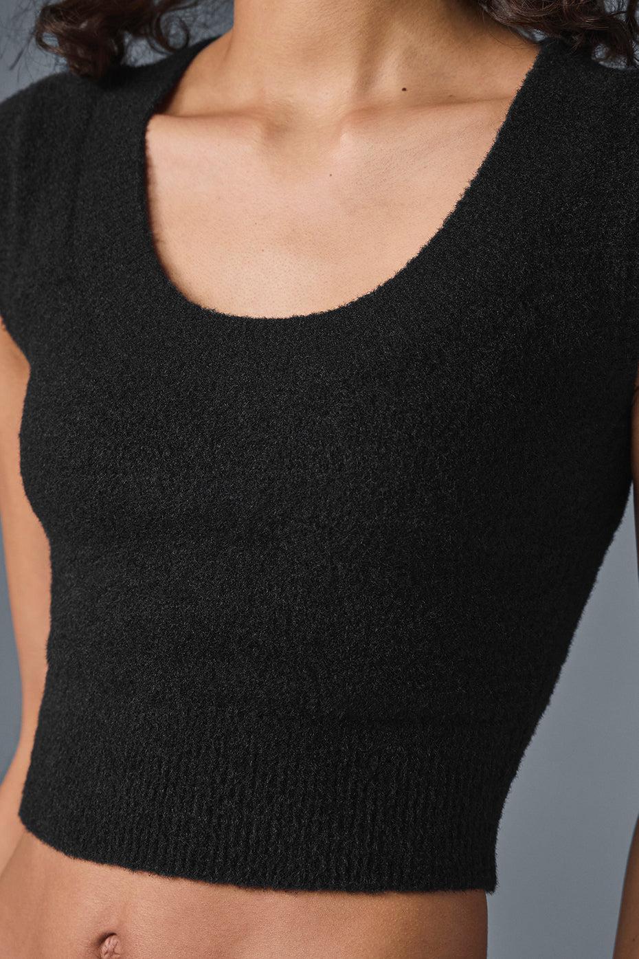 Snuggle Up Sweater Short Sleeve - Black Female Product Image