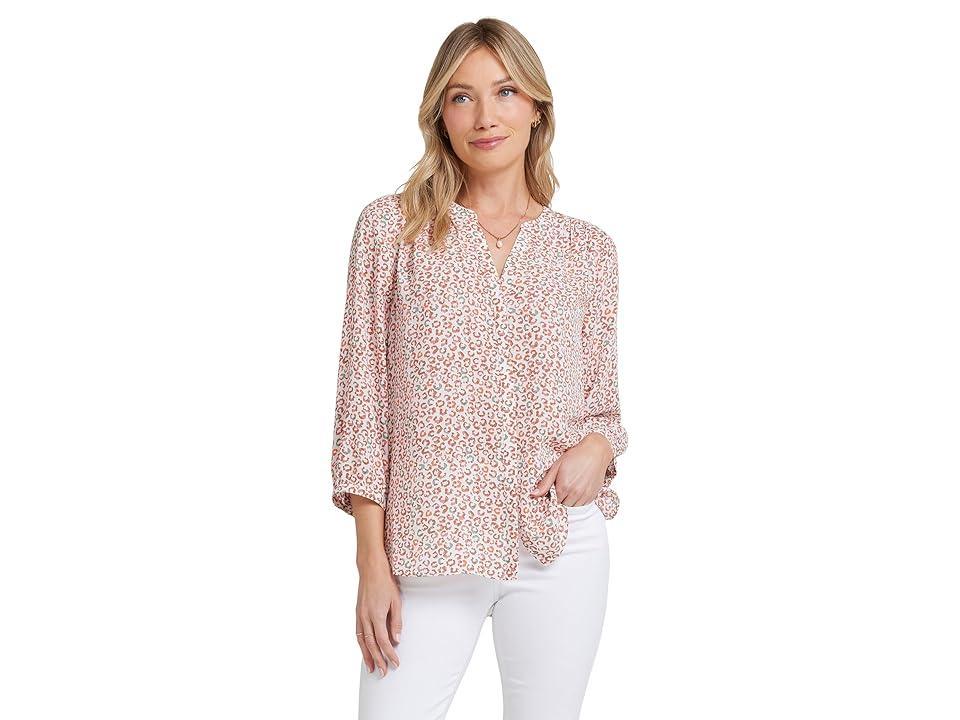 NYDJ Pintuck Blouse (Celestial Dot) Women's Clothing Product Image