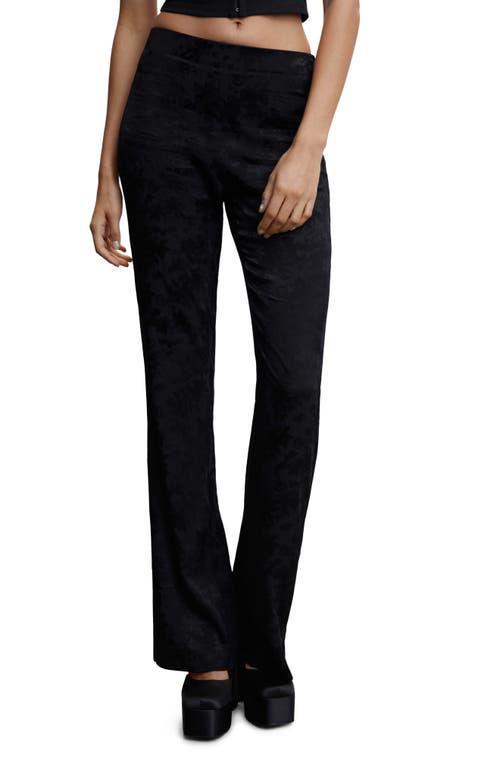 MANGO Floral Jacquard Trousers Product Image