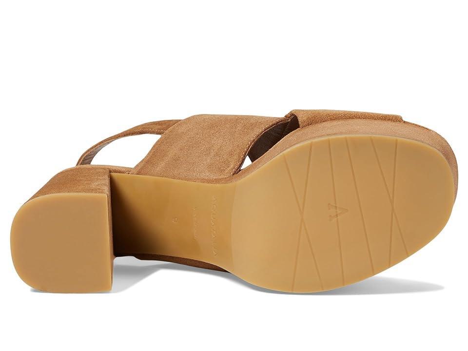 Aquatalia Nadina Suede Platform Sandal (Whiskey) Women's Shoes Product Image