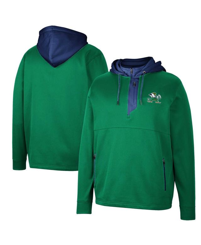 Mens Colosseum Notre Dame Fighting Irish Luge 3.0 Quarter-Zip Hoodie Product Image