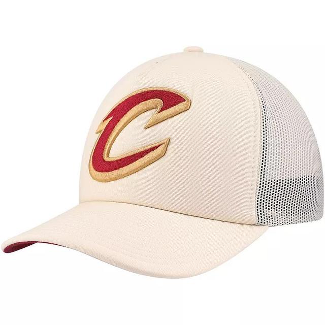 Mens Mitchell & Ness Cream Cleveland Cavaliers Trucker Adjustable Hat Product Image