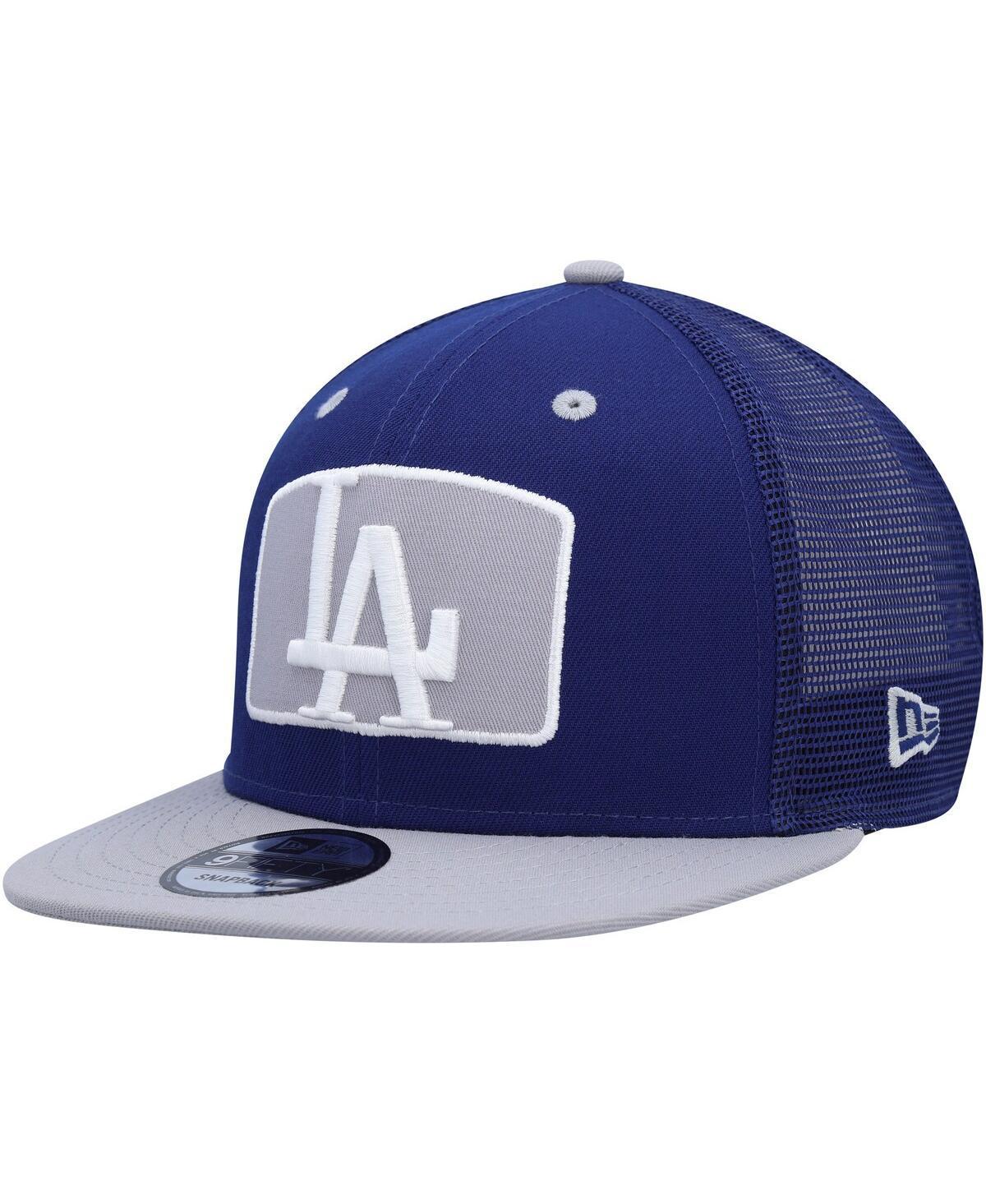 Mens New Era Royal Los Angeles Dodgers Logo Zoom Trucker 9FIFTY Snapback Hat - Royal Product Image