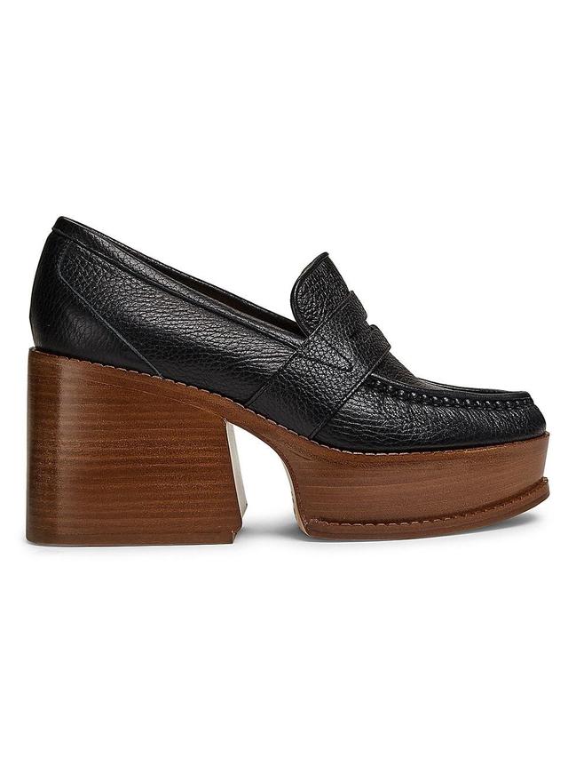 Womens Augusta 90MM Leather Loafer Pumps Product Image