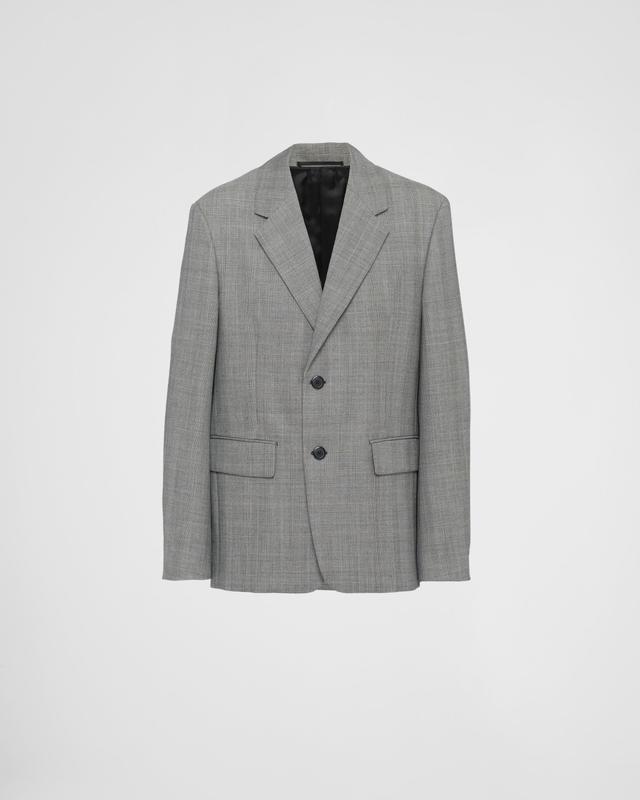 Single-breasted wool jacket Product Image