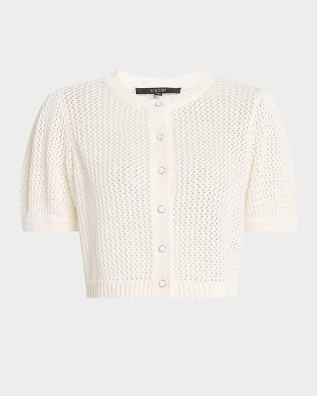 Samantha Crochet Cropped Cardigan Product Image