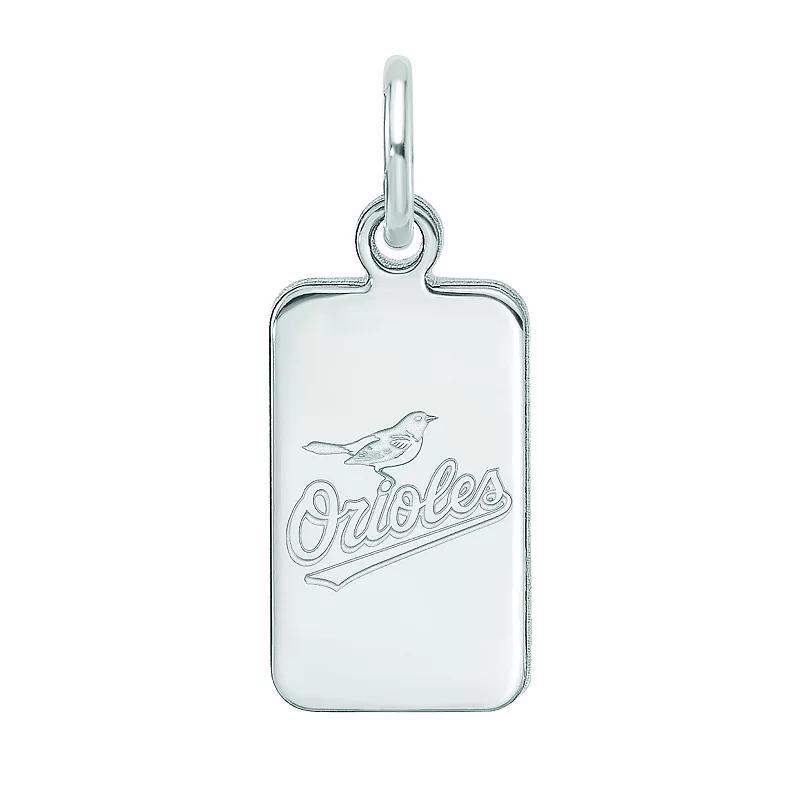 LogoArt Sterling Silver Baltimore Orioles Tag Pendant, Womens Product Image