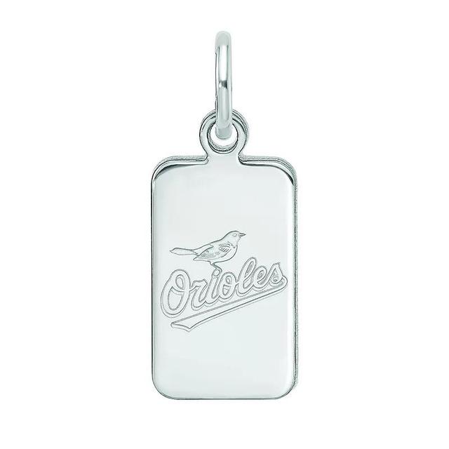 LogoArt Sterling Silver Baltimore Orioles Tag Pendant, Womens Product Image