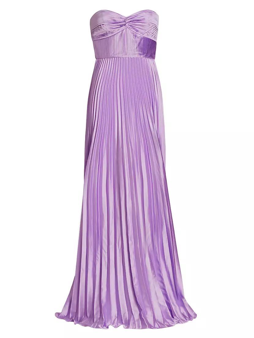 Stef Strapless Pleated Gown Product Image