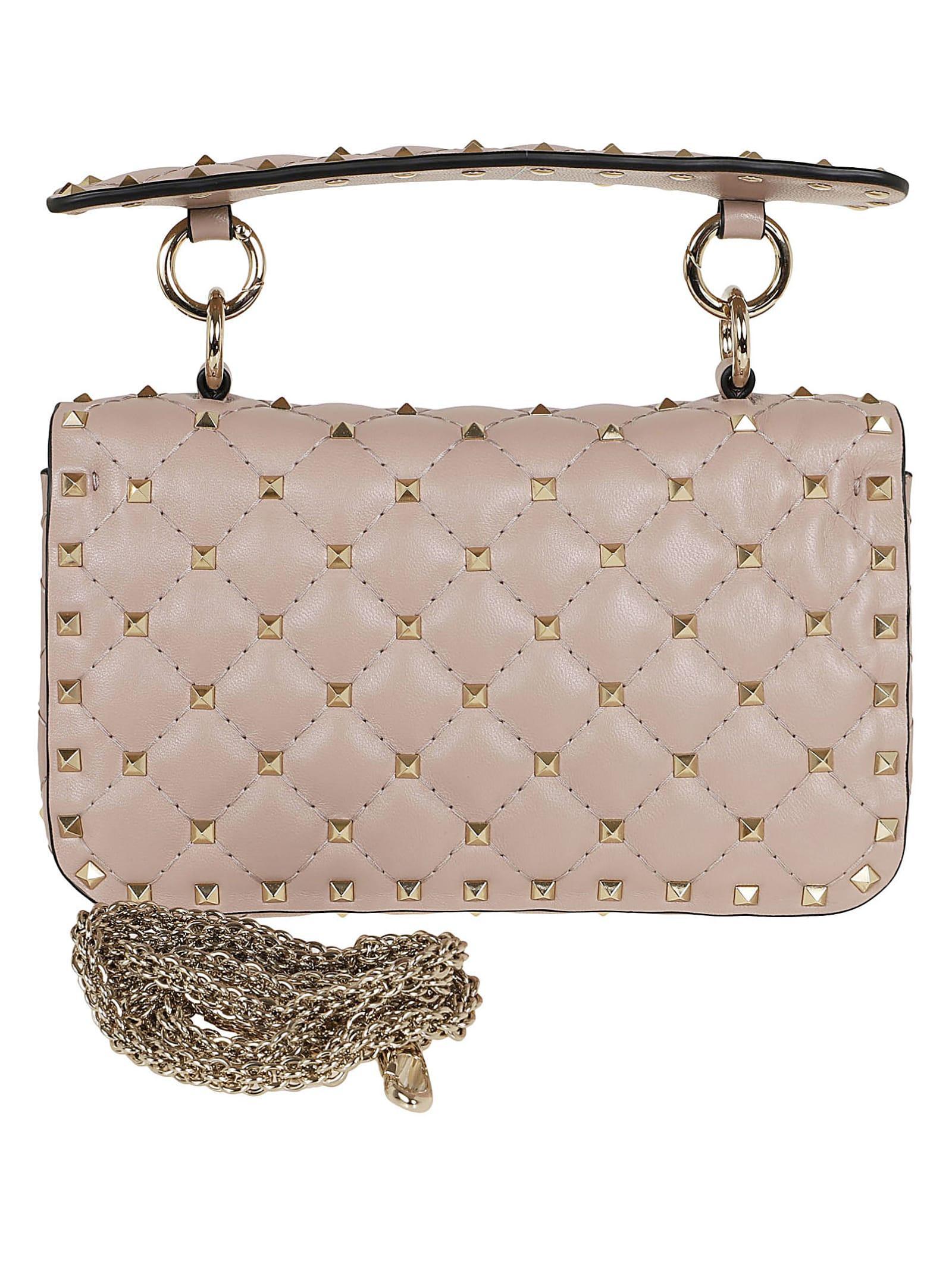 Garavani Rockstud Spike Medium Shoulder Bag In Cream Product Image