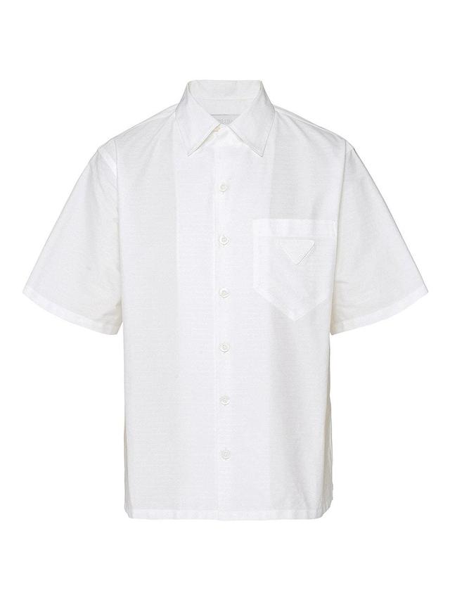 Mens Tonal Jacquard Sport Shirt Product Image