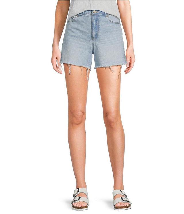 Copper Key Long Cut Off Denim Shorts Product Image