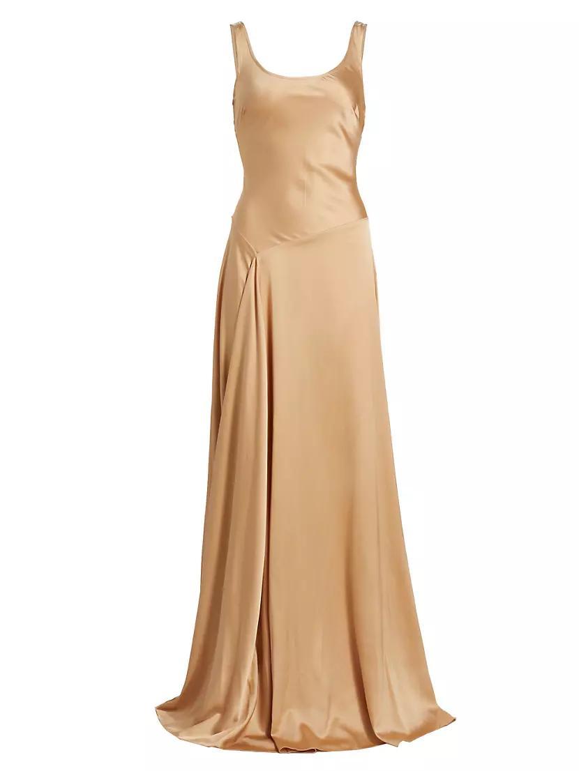 Deepika Silk-Blend Asymmetric Gown Product Image