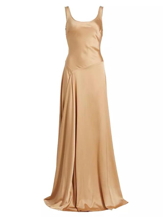 Deepika Silk-Blend Asymmetric Gown Product Image