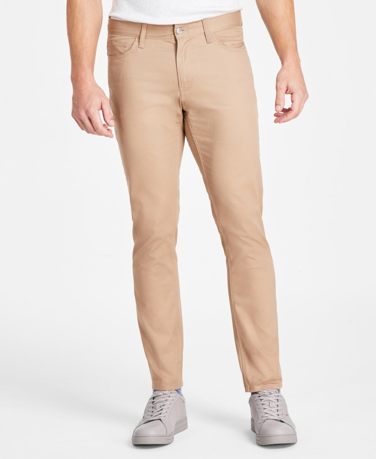 Michael Kors Slim-Fit Parker Stretch Flat Front Twill Pants Product Image