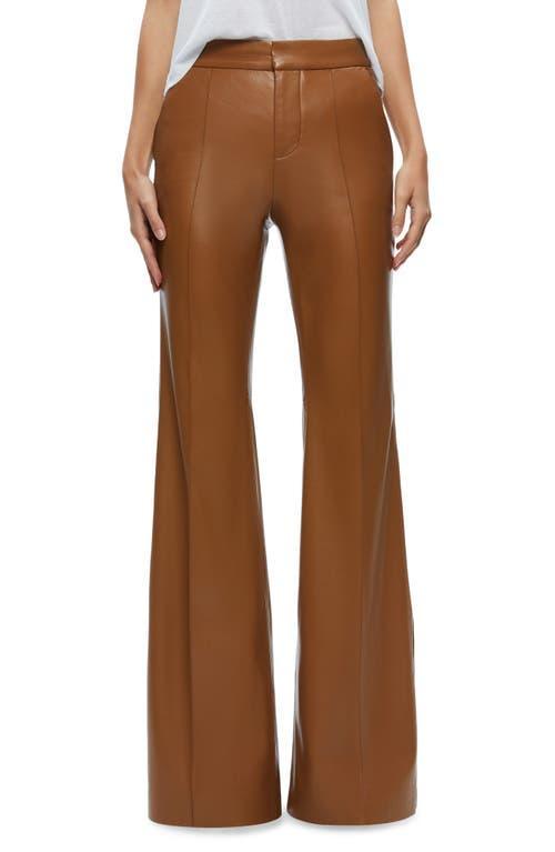 Alice + Olivia Danette Flare Hem Faux Leather Pants Product Image