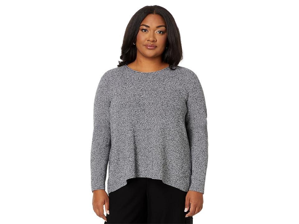 Eileen Fisher Crew Neck Sweater Ivory) Women's Sweater Product Image