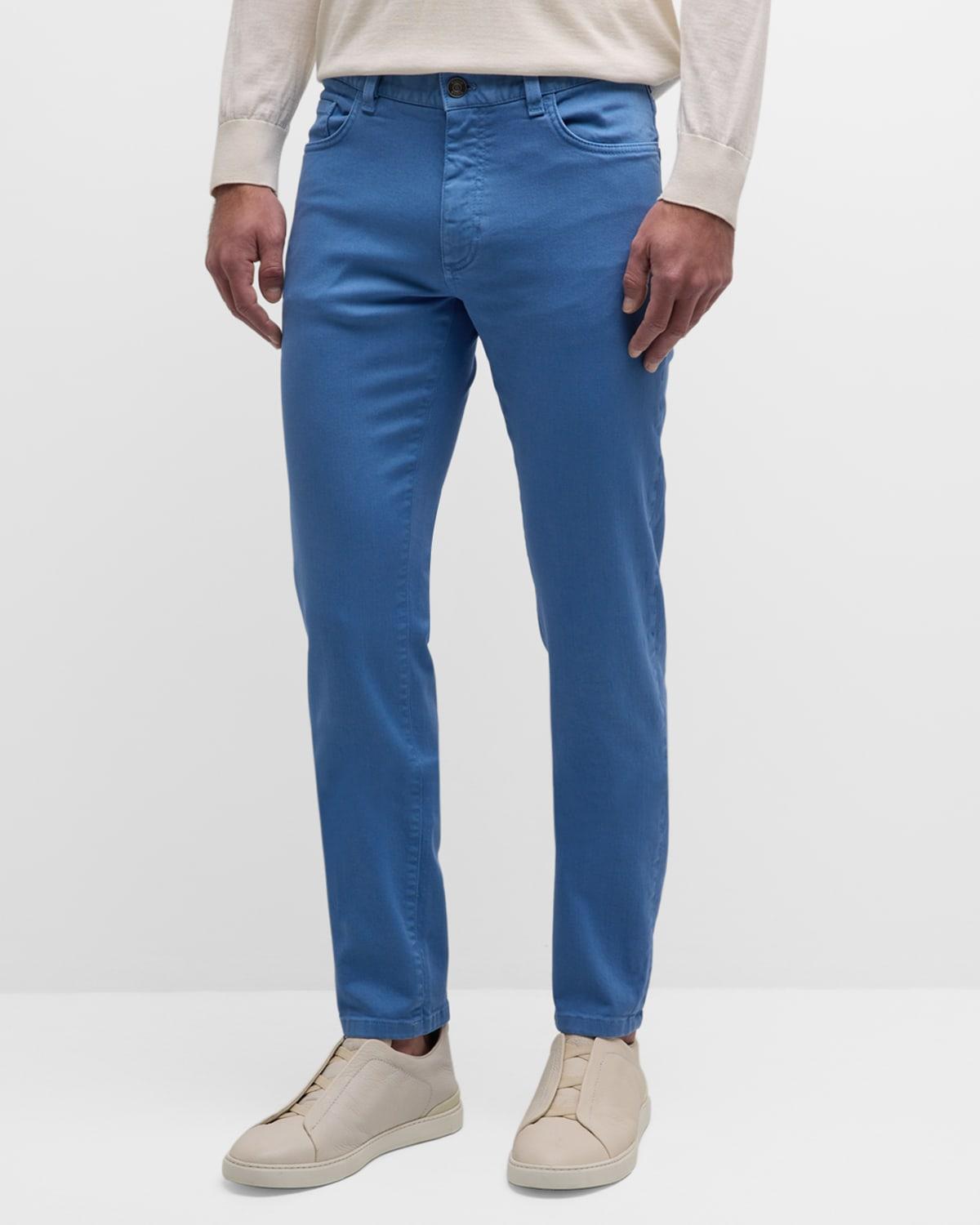 Mens Cotton-Stretch Slim 5-Pocket Pants Product Image