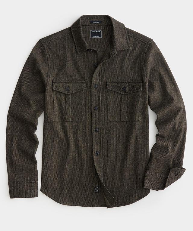 Knit Twill Utility Shirt in Black Product Image