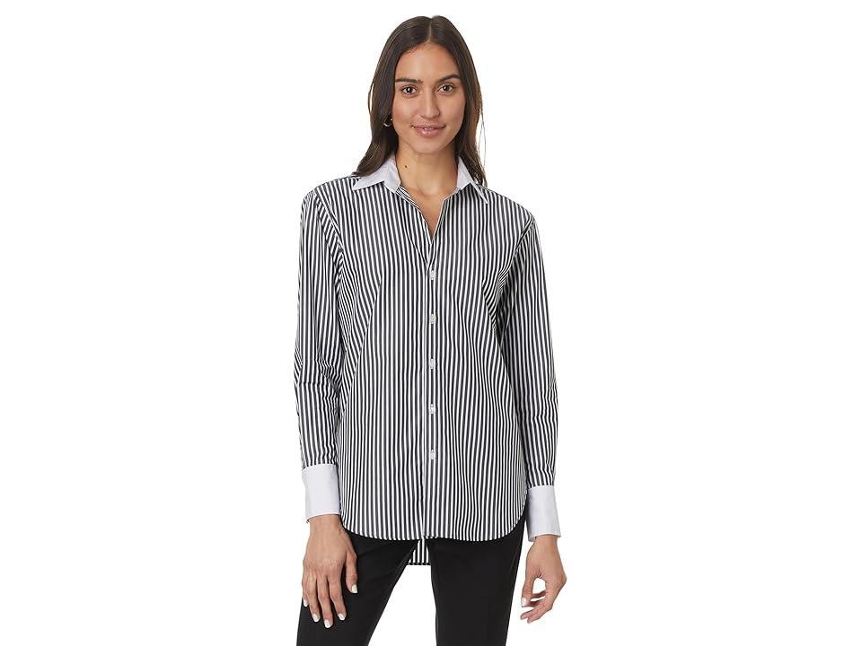 Elliott Lauren Parallel Lines White) Women's Clothing Product Image