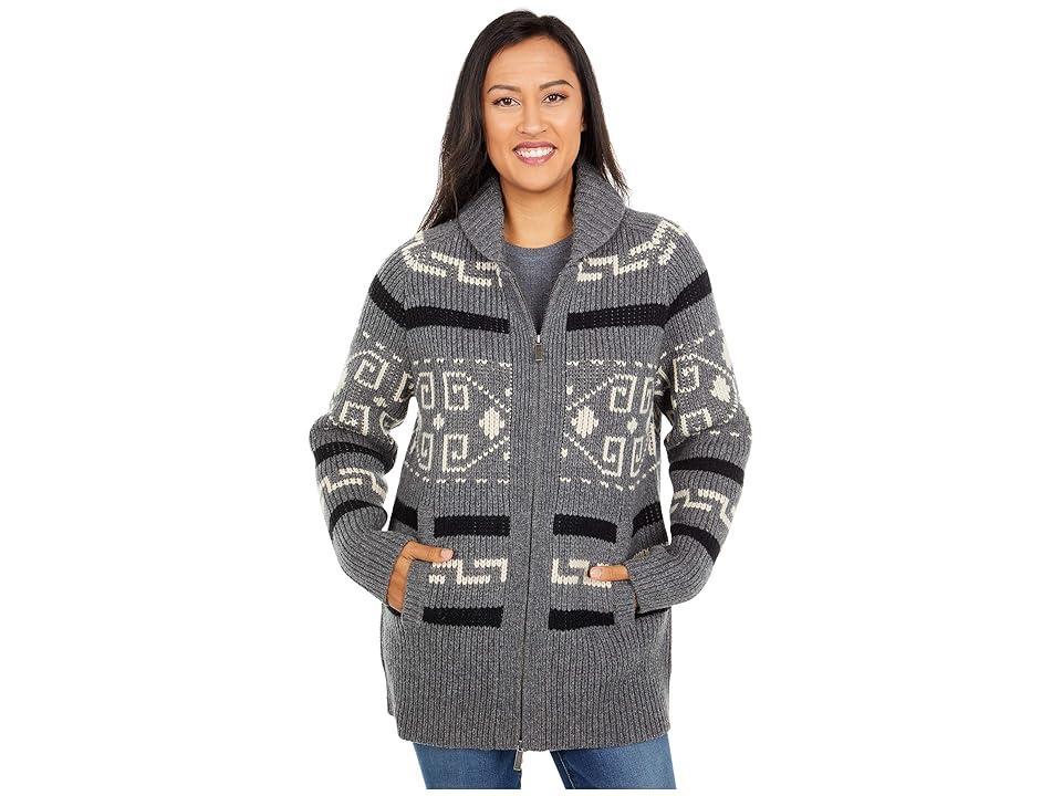 Pendleton Long Westerley Cardigan (Grey/Black) Women's Sweater Product Image