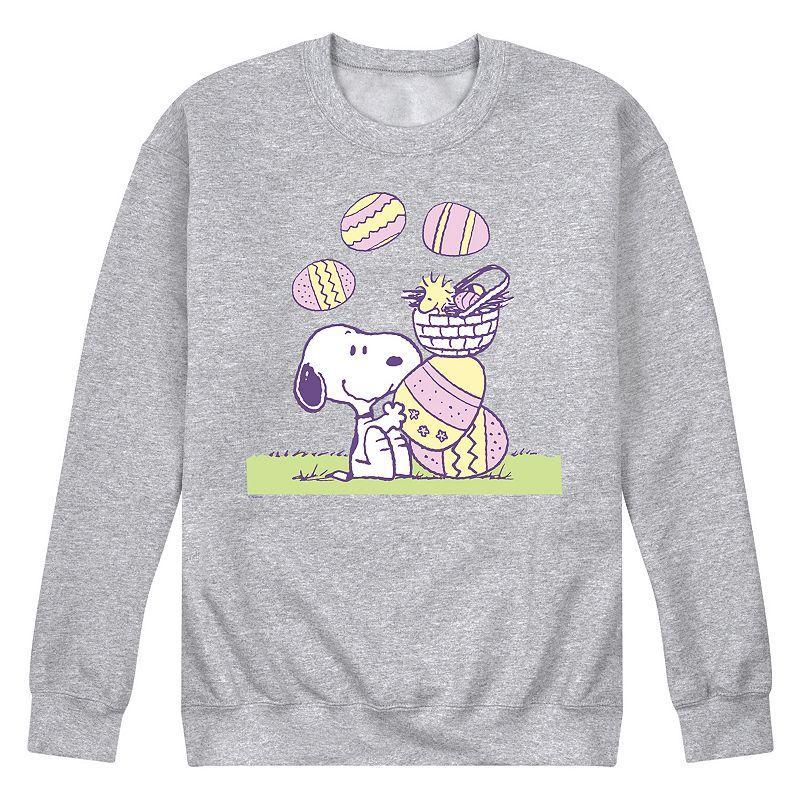 Mens Peanuts Easter Comic Fleece Sweatshirt Product Image