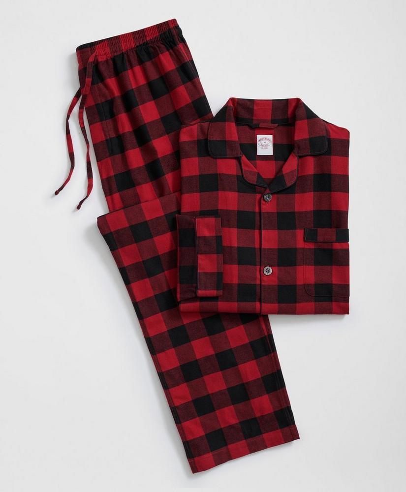 Cotton Flannel Plaid Pajamas Product Image