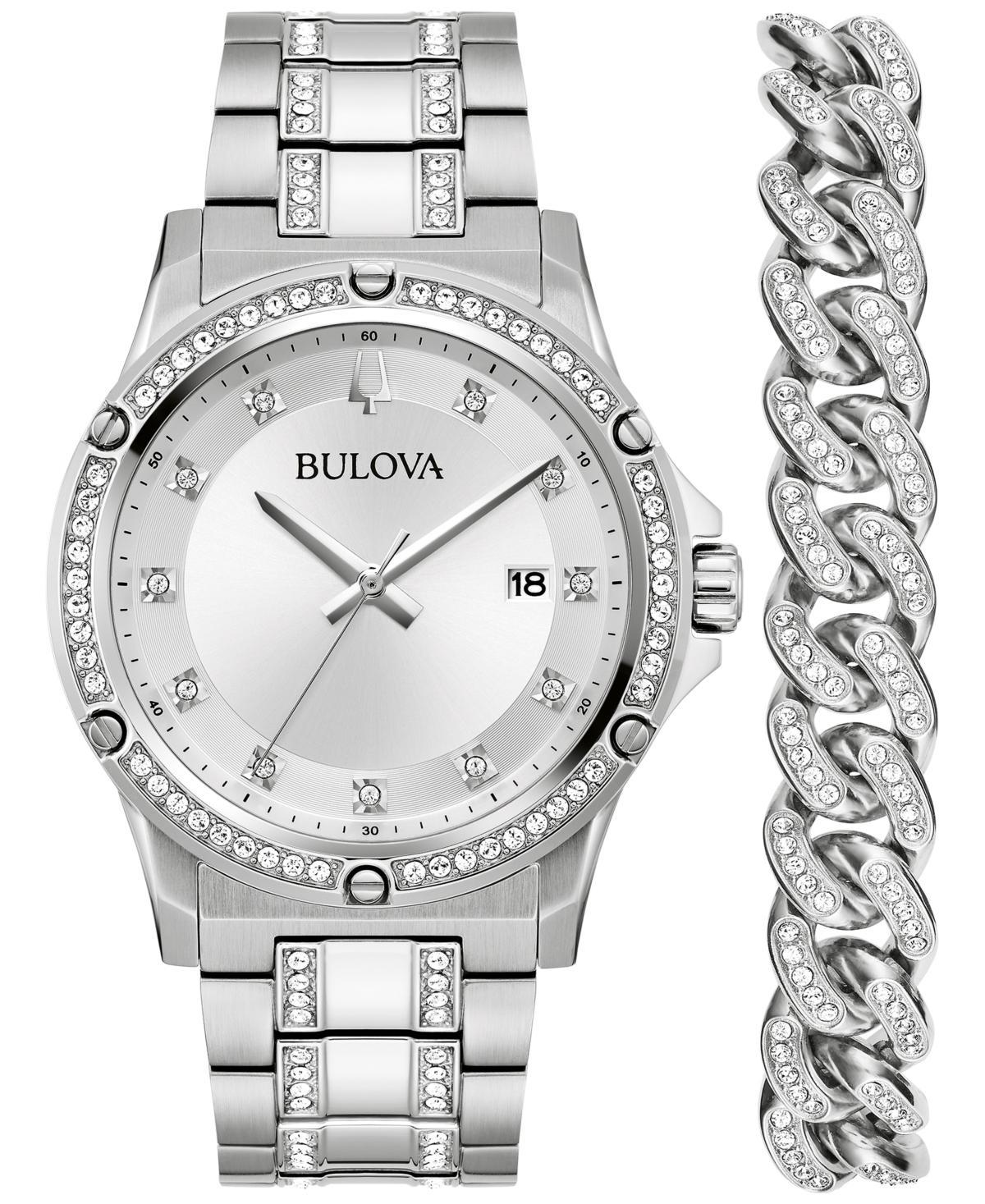 Men's Bulova Crystal Collection Watch and Bracelet Box Set (Model: 96K114) Product Image