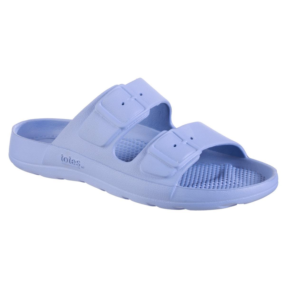 totes Solbounce Womens Molded Buckle Slide Sandals Blue Product Image