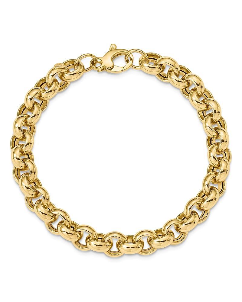 Bloomingdales Fine Collection Mens 14K Yellow Gold Polished Rolo Link Bracelet - Exclusive Product Image