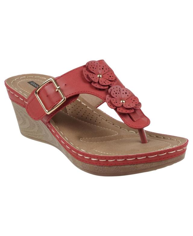 Gc Shoes Womens Narbonne Flower Wedge Sandals Product Image