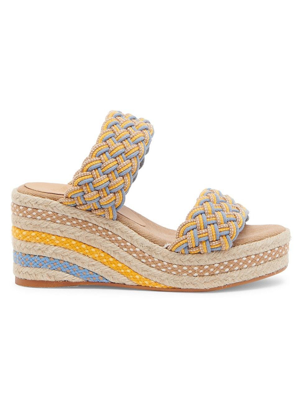 Womens Beatriz Braided Raffia Wedge Sandals Product Image