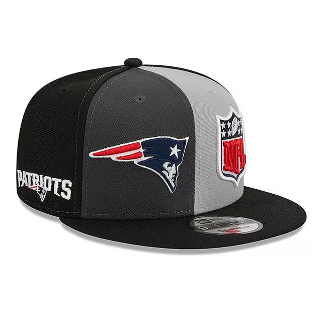 Mens New Era Black/Gray New England Patriots 2023 Sideline 9FIFTY Snapback Hat Product Image