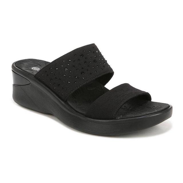 Bzees Sienna Bright Womens Wedge Sandals Black Product Image