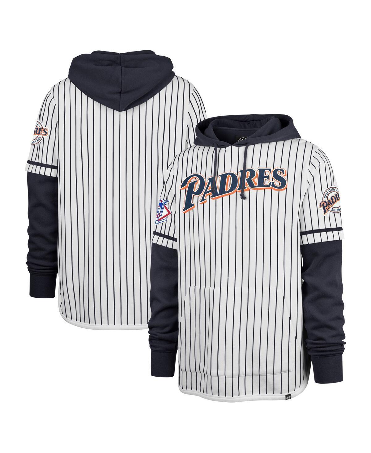 Mens 47 San Diego Padres Pinstripe Double Header Pullover Hoodie Product Image