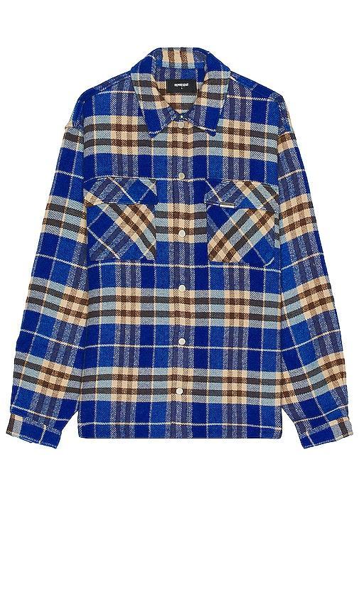 REPRESENT Intial Print Flannel Shirt Size M. Product Image