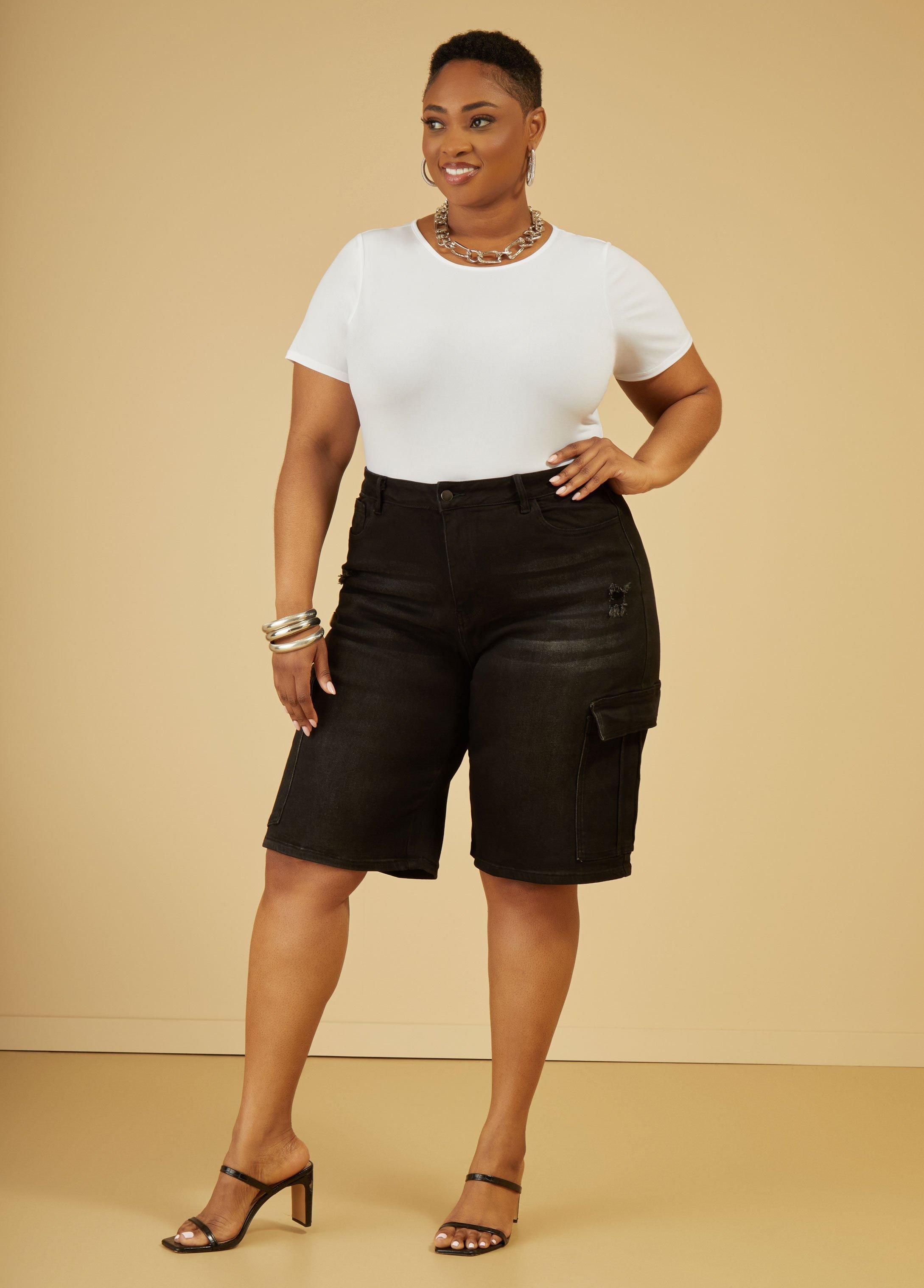 Plus Size Stretch Knit Crewneck Bodysuit Ashley Stewart Product Image