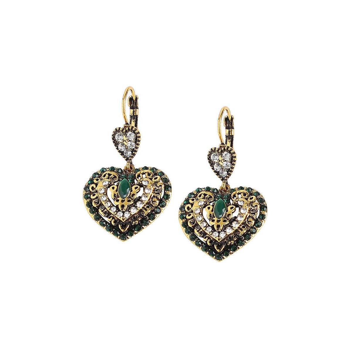 Sohi Womens Heart Drop Earrings Product Image