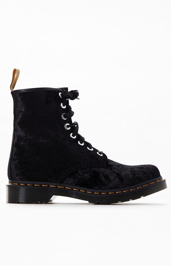 Dr. Martens 1460 Vegan Crushed Velvet Boot Womens at Urban Outfitters Product Image
