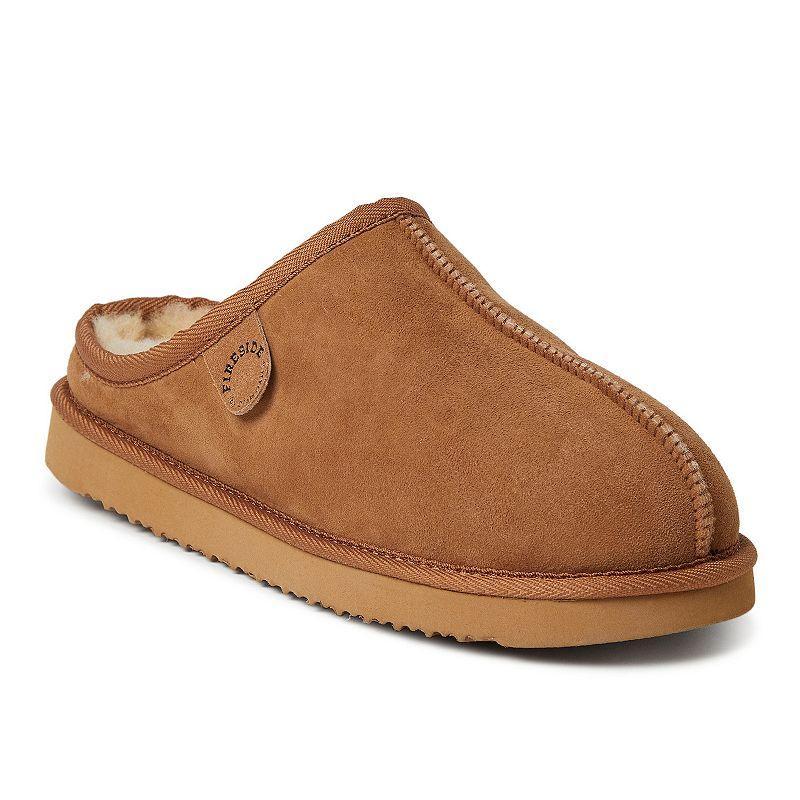 Fireside by Dearfoams Grafton Genuine Shearling Mens Clog Slippers, Womens Brown Product Image