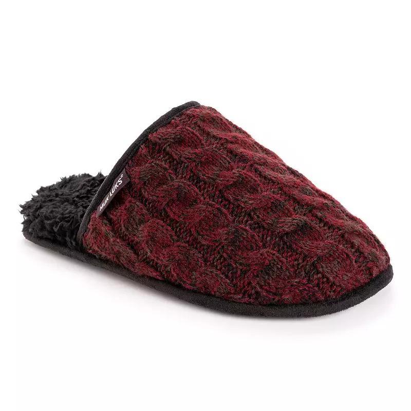 MUK LUKS Gavin Mens Scuff Slippers Red Product Image