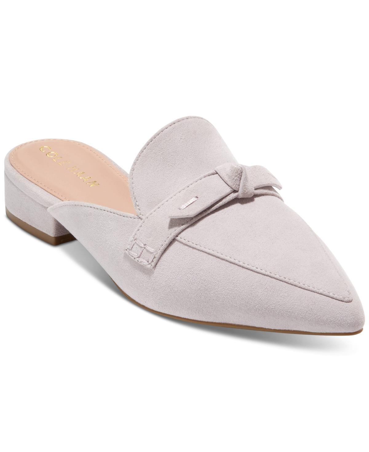 Cole Haan Womens Piper Bow Pointed-Toe Flat Mules Product Image