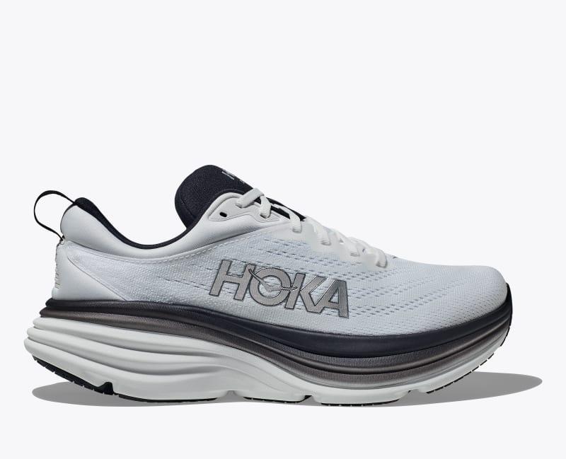 HOKA Mens Bondi 8 Shoes in Oat Milk/Barley, Size 9.5 W Product Image